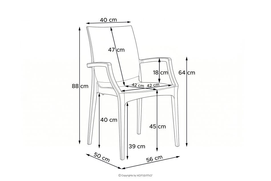 LEOPSI Tisch und 6 Stühle aus weißem Polypropylen weiß - Foto 45