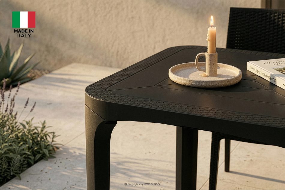 LEOPSI Gartenmöbel-Set Tisch mit 6 Stühlen aus Polypropylen anthrazit anthrazit - Foto 30