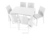 LEOPSI Gartenmöbel-Set Tisch mit 6 Stühlen aus Polypropylen weiß weiß - Foto 1