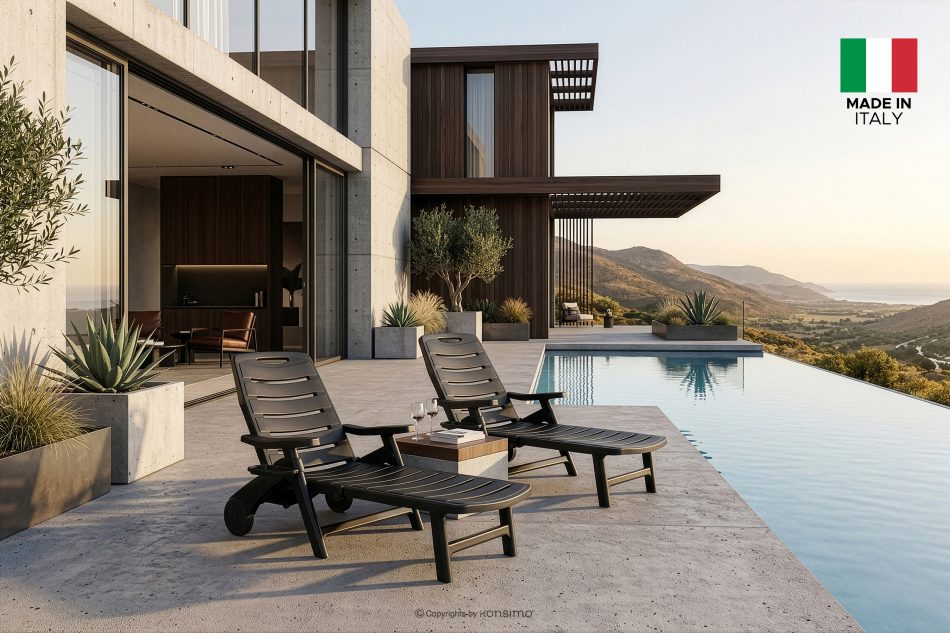 TIDIA Hotel-Liegestuhl mit verstellbarer Rückenlehne anthrazit anthrazit - Foto 21