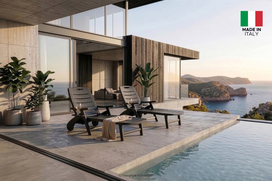 TIDIA Hotel-Liegestuhl mit verstellbarer Rückenlehne anthrazit anthrazit - Foto 22