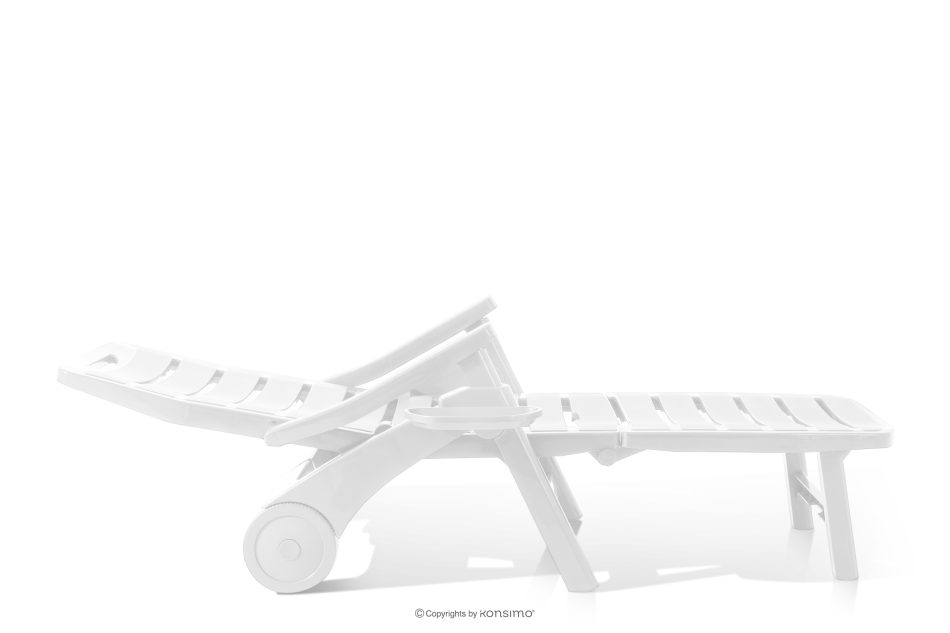 TIDIA Hotel-Liegestuhl mit verstellbarer Rückenlehne weiß weiß - Foto 5