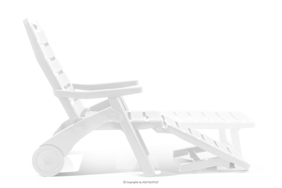 TIDIA Hotel-Liegestuhl mit verstellbarer Rückenlehne weiß weiß - Foto 8