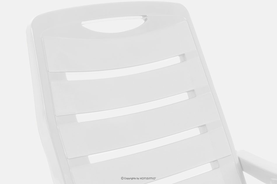 TIDIA Hotel-Liegestuhl mit verstellbarer Rückenlehne weiß weiß - Foto 10