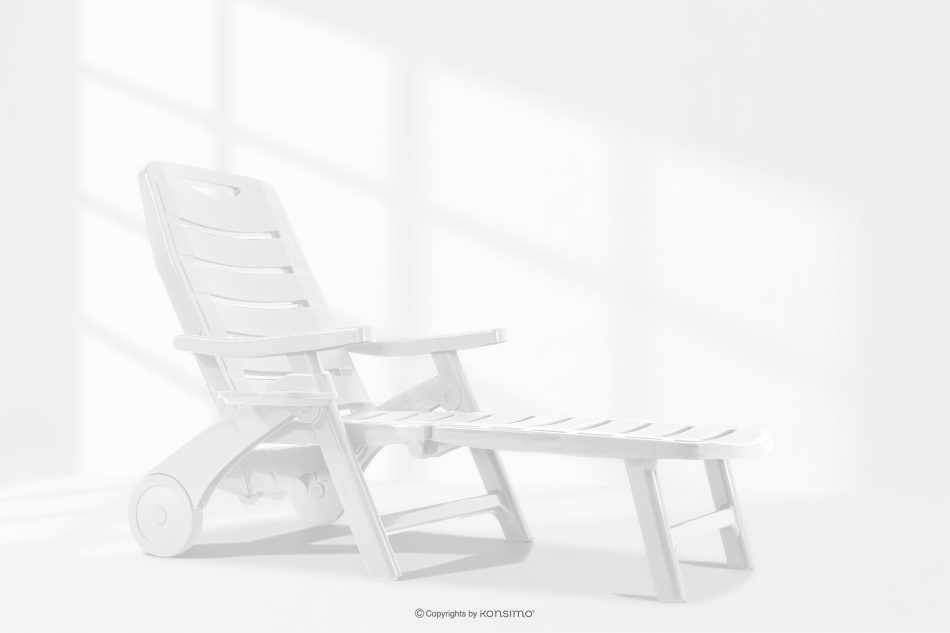 TIDIA Hotel-Liegestuhl mit verstellbarer Rückenlehne weiß weiß - Foto 19