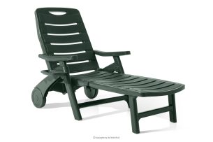 TIDIA, https://konsimo.de/kollektion/tidia/ Terrassen-Liegestuhl mit verstellbarer Rückenlehne dunkelgrün dunkelgrün - Foto