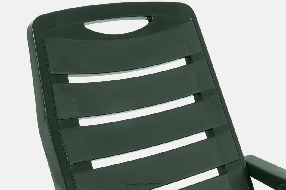 TIDIA Terrassen-Liegestuhl mit verstellbarer Rückenlehne dunkelgrün dunkelgrün - Foto 10