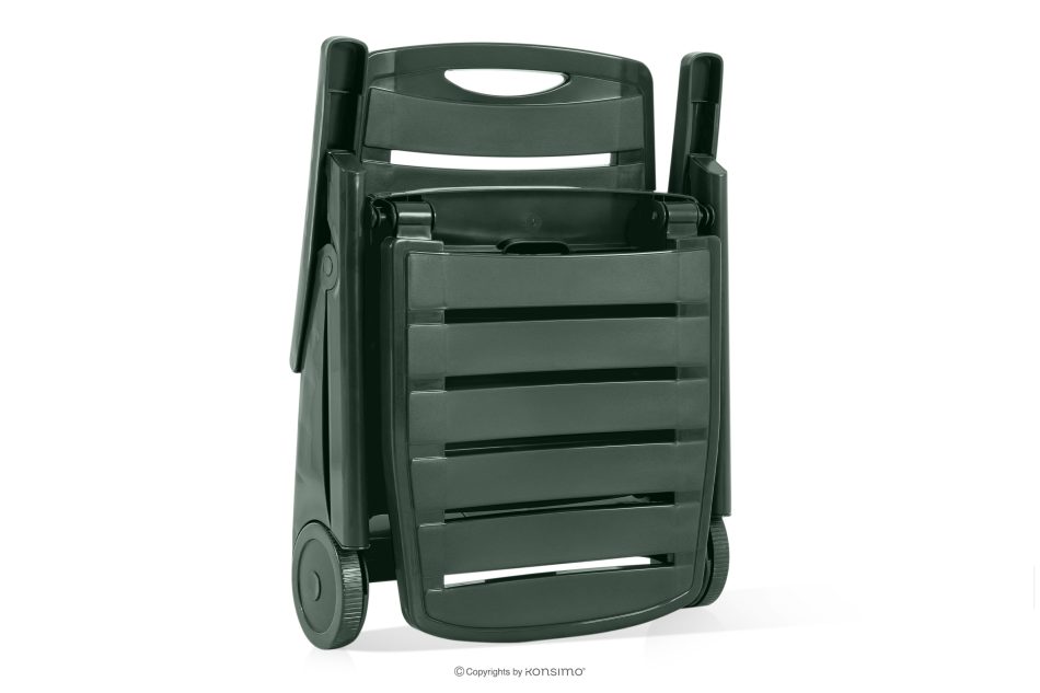 TIDIA Terrassen-Liegestuhl mit verstellbarer Rückenlehne dunkelgrün dunkelgrün - Foto 16