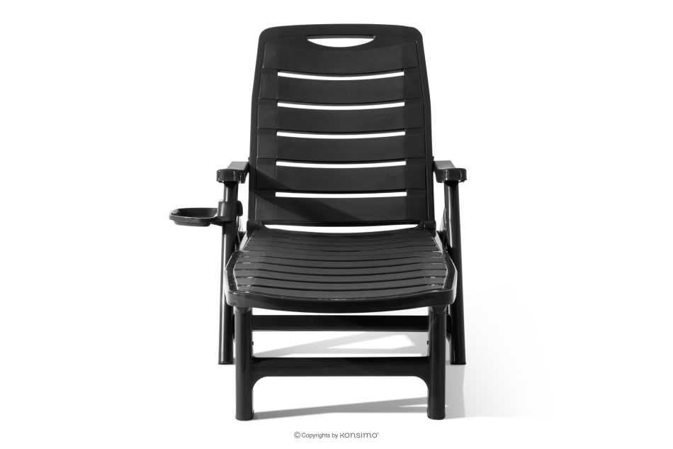 TIDIA Gartenliege mit verstellbarer Rückenlehne 2 tlg. anthrazit anthrazit - Foto 2