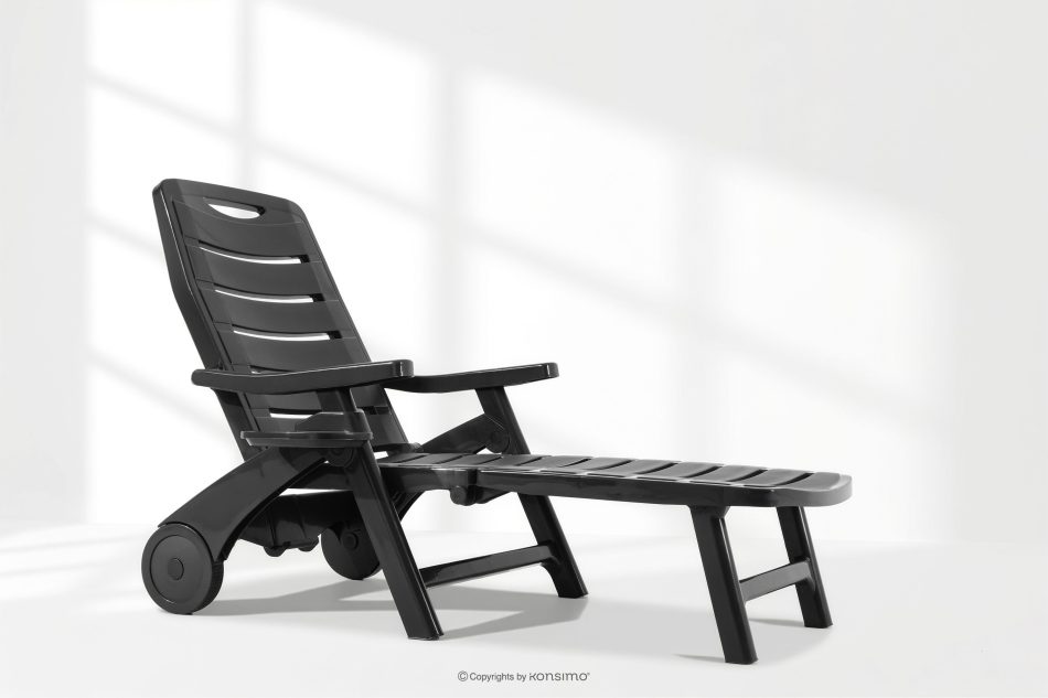 TIDIA Gartenliege mit verstellbarer Rückenlehne 2 tlg. anthrazit anthrazit - Foto 20