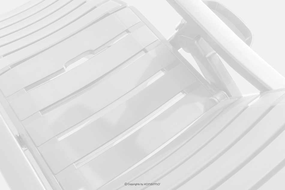 TIDIA Gartenliege mit verstellbarer Rückenlehne 2 tlg. weiß weiß - Foto 10