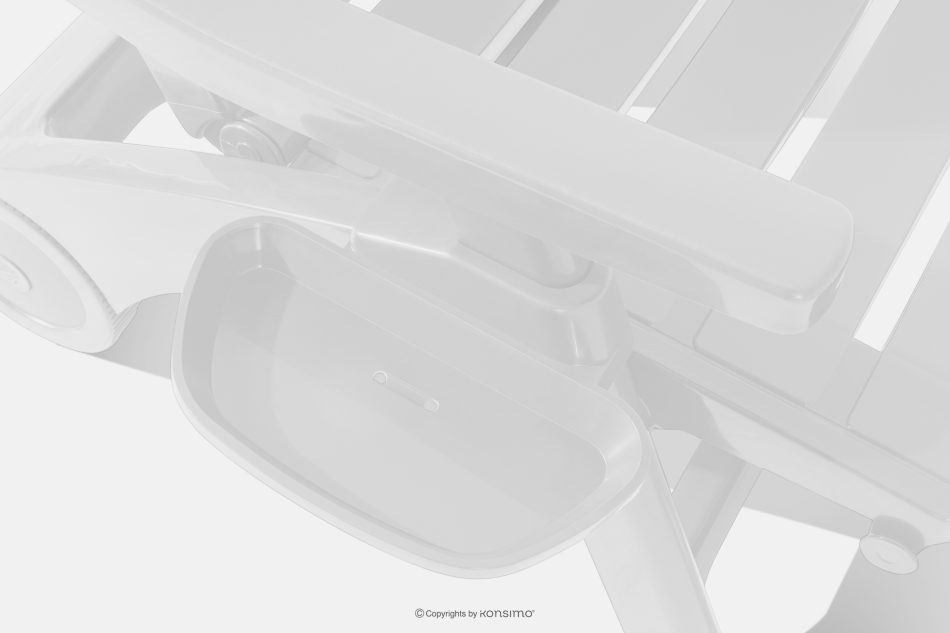 TIDIA Gartenliege mit verstellbarer Rückenlehne 2 tlg. weiß weiß - Foto 16