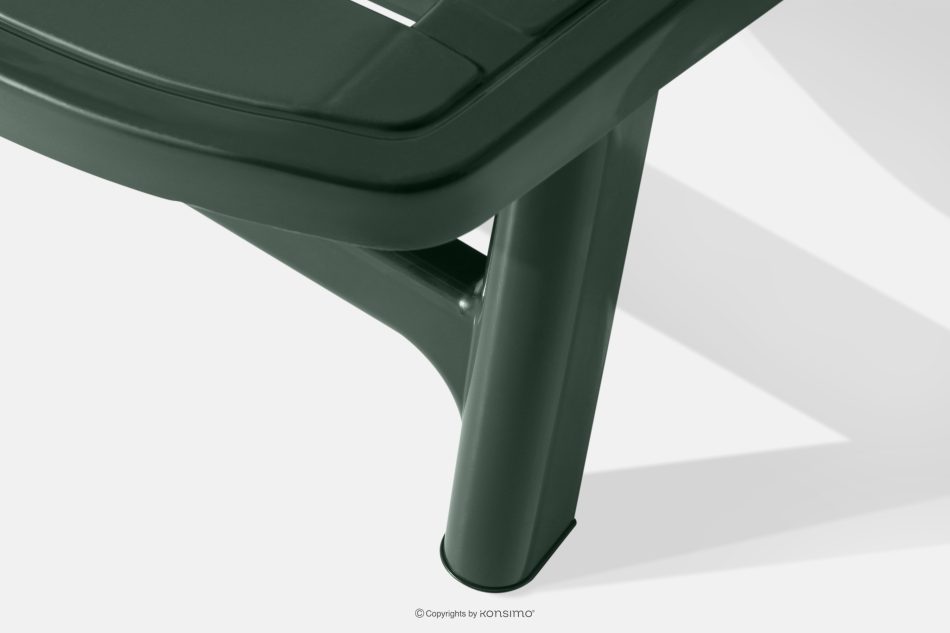 TIDIA Gartenliege mit verstellbarer Rückenlehne 2 tlg. dunkelgrün dunkelgrün - Foto 14