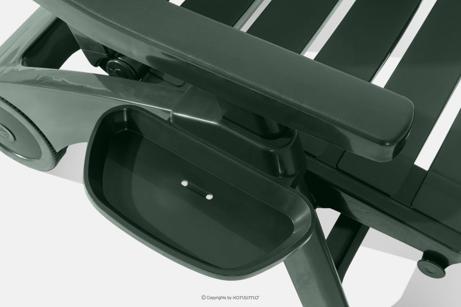 TIDIA Gartenliege mit verstellbarer Rückenlehne 2 tlg. dunkelgrün dunkelgrün - Foto 16