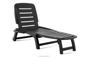 BURRA, https://konsimo.de/kollektion/burra/ Verstellbare Strandliege mit Getränkehalter anthrazit anthrazit - Foto