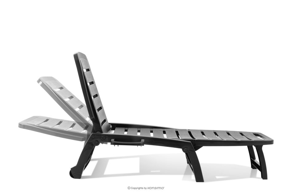 BURRA Verstellbare Strandliege mit Getränkehalter anthrazit anthrazit - Foto 6