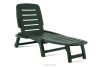 BURRA Verstellbare Terrassenliege mit Getränkehalter dunkelgrün dunkelgrün - Foto 1