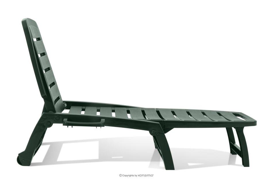 BURRA Verstellbare Terrassenliege mit Getränkehalter dunkelgrün dunkelgrün - Foto 3
