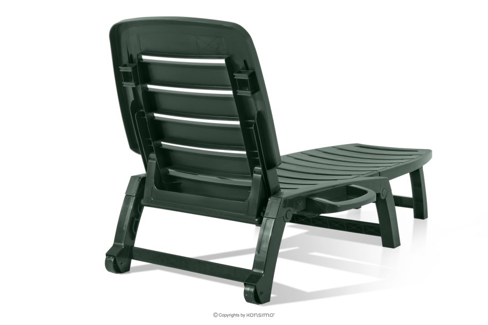 BURRA Verstellbare Terrassenliege mit Getränkehalter dunkelgrün dunkelgrün - Foto 4