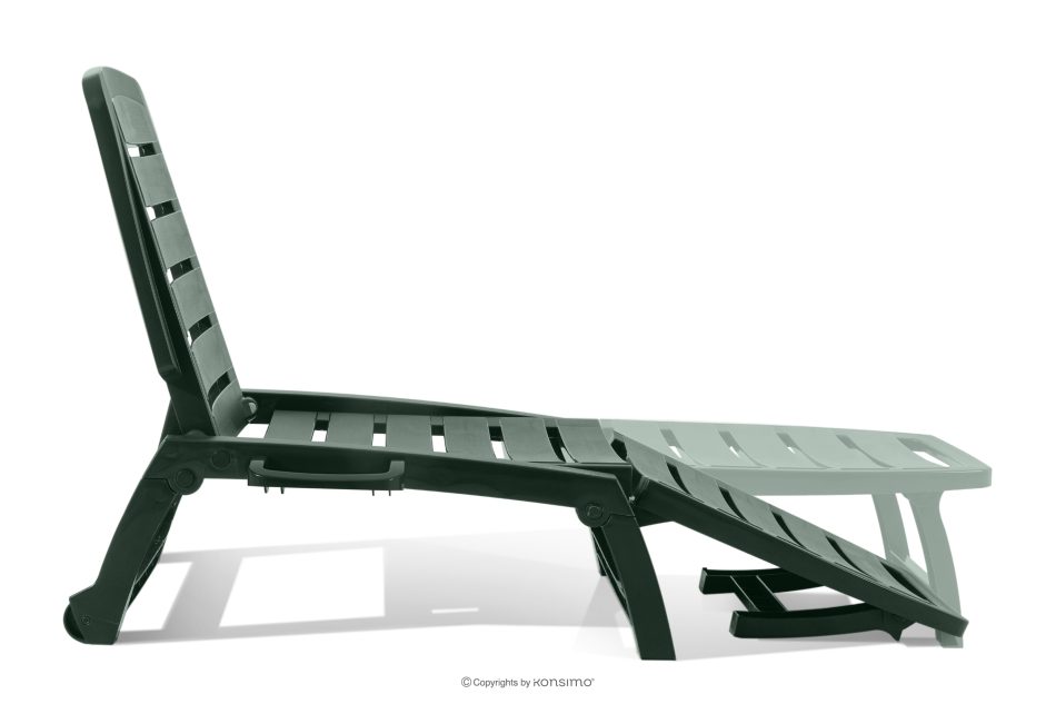 BURRA Verstellbare Terrassenliege mit Getränkehalter dunkelgrün dunkelgrün - Foto 8