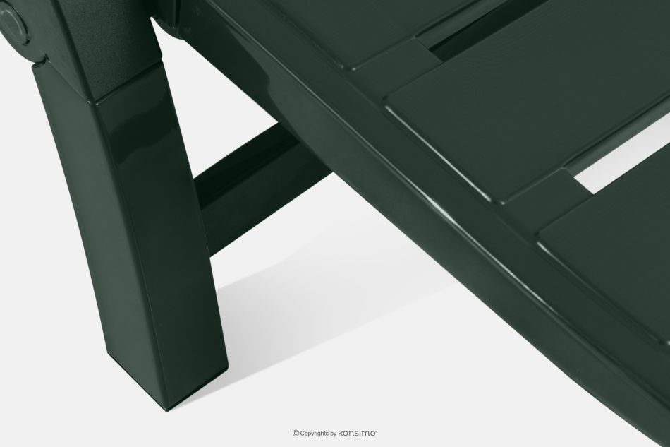 BURRA Verstellbare Terrassenliege mit Getränkehalter dunkelgrün dunkelgrün - Foto 12