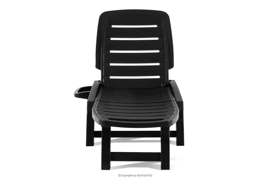 BURRA Verstellbare Gartenliege mit Getränkehalter 2 tlg. anthrazit anthrazit - Foto 2