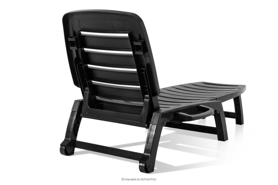 BURRA Verstellbare Gartenliege mit Getränkehalter 2 tlg. anthrazit anthrazit - Foto 4