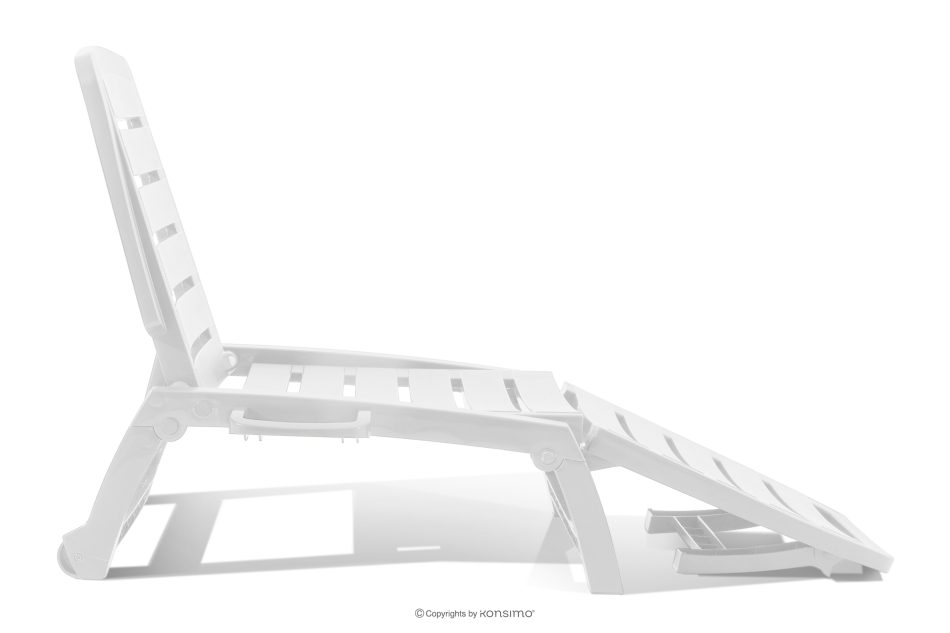 BURRA Verstellbare Gartenliege mit Getränkehalter 2 tlg. weiß weiß - Foto 7
