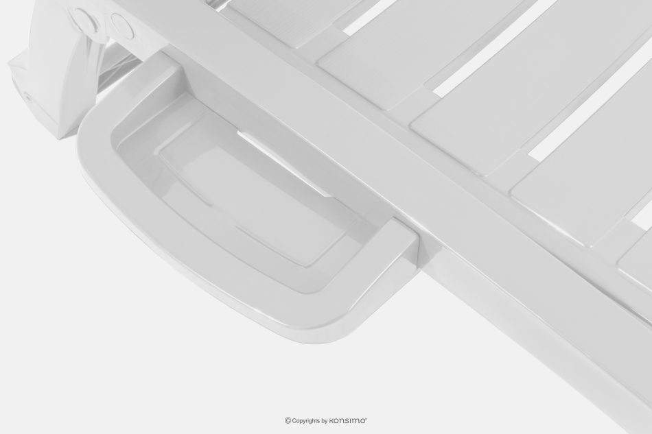 BURRA Verstellbare Gartenliege mit Getränkehalter 2 tlg. weiß weiß - Foto 16