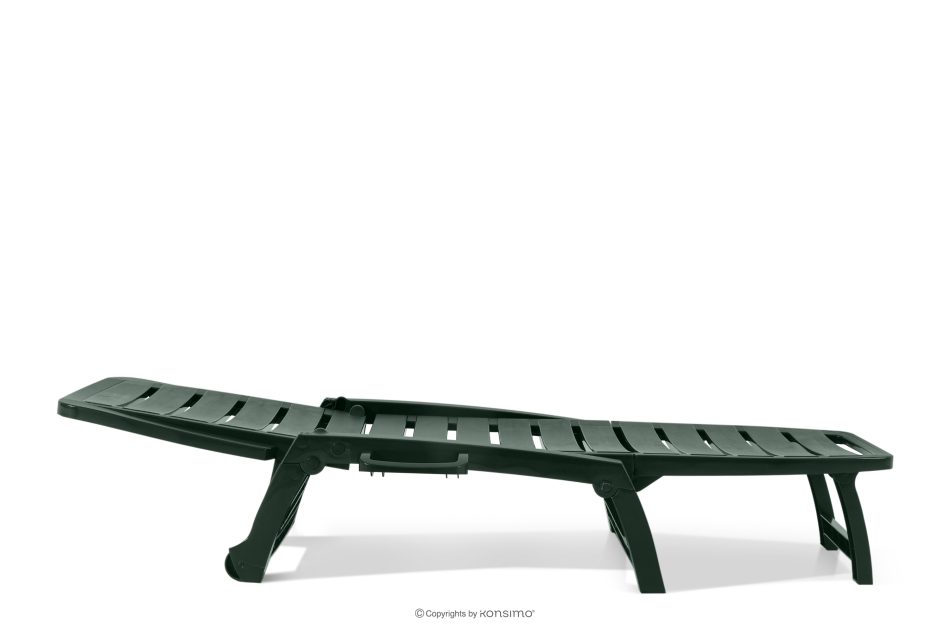BURRA Verstellbare Gartenliege mit Getränkehalter 2 tlg. dunkelgrün dunkelgrün - Foto 5