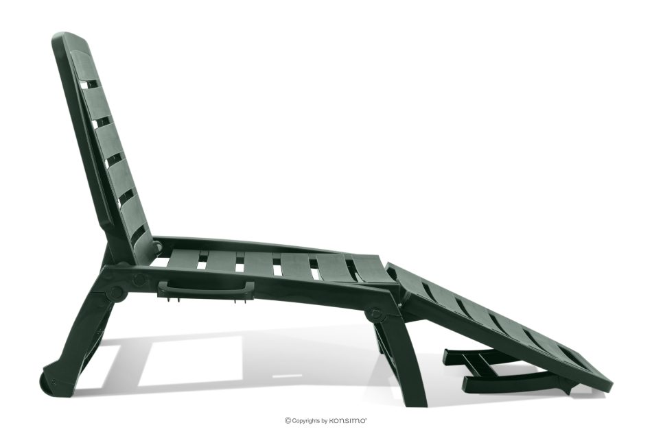 BURRA Verstellbare Gartenliege mit Getränkehalter 2 tlg. dunkelgrün dunkelgrün - Foto 7