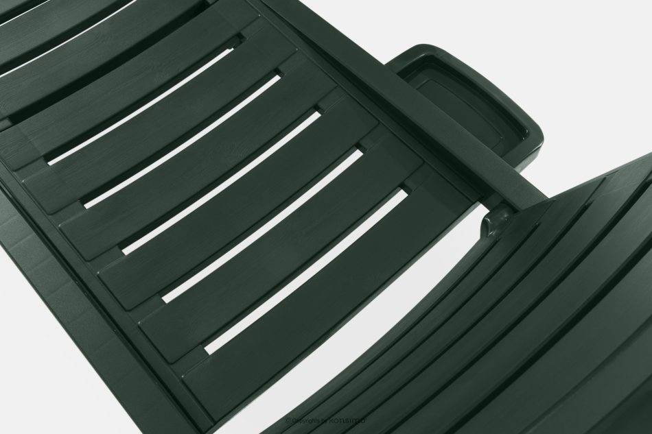 BURRA Verstellbare Gartenliege mit Getränkehalter 2 tlg. dunkelgrün dunkelgrün - Foto 9