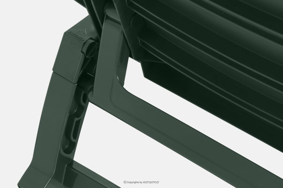 BURRA Verstellbare Gartenliege mit Getränkehalter 2 tlg. dunkelgrün dunkelgrün - Foto 14