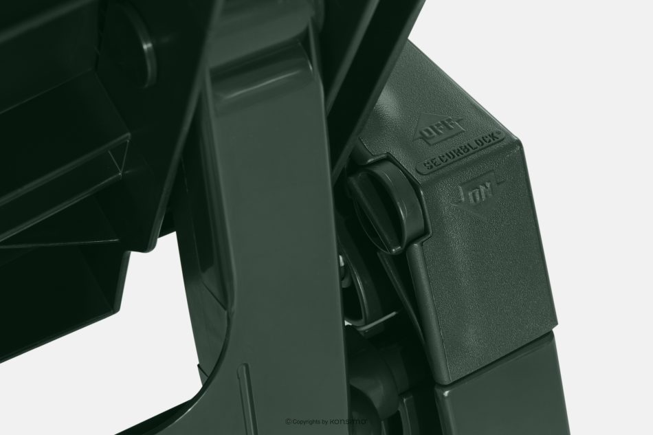 BURRA Verstellbare Gartenliege mit Getränkehalter 2 tlg. dunkelgrün dunkelgrün - Foto 15