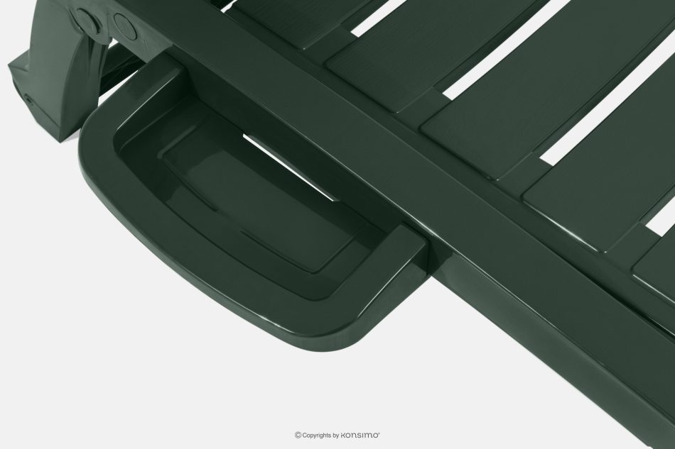BURRA Verstellbare Gartenliege mit Getränkehalter 2 tlg. dunkelgrün dunkelgrün - Foto 16
