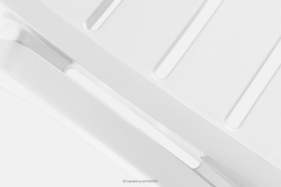 BATSI Hotel-Liegestuhl mit Stauraum und verstellbarer Rückenlehne weiß weiß - Foto 10