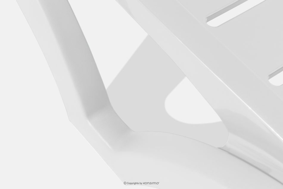 BATSI Hotel-Liegestuhl mit Stauraum und verstellbarer Rückenlehne weiß weiß - Foto 12