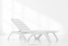 BATSI Hotel-Liegestuhl mit Stauraum und verstellbarer Rückenlehne weiß weiß - Foto 20