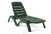 BATSI Hotel-Liegestuhl mit Stauraum und verstellbarer Rückenlehne dunkelgrün dunkelgrün - Foto 1