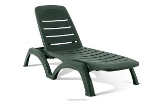 BATSI, https://konsimo.de/kollektion/batsi/ Hotel-Liegestuhl mit Stauraum und verstellbarer Rückenlehne dunkelgrün dunkelgrün - Foto