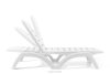BATSI Gartenliege mit Stauraum und verstellbarer Rückenlehne 2 tlg. weiß weiß - Foto 8
