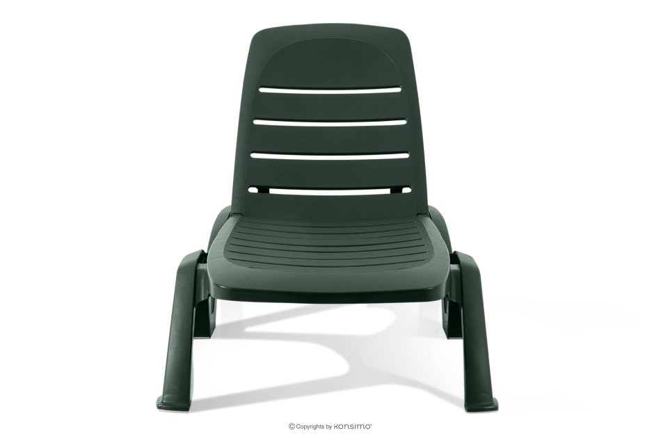 BATSI Gartenliege mit Stauraum und verstellbarer Rückenlehne 2 tlg. dunkelgrün dunkelgrün - Foto 2