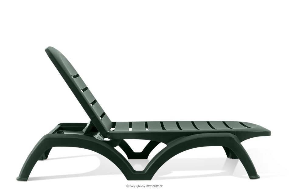BATSI Gartenliege mit Stauraum und verstellbarer Rückenlehne 2 tlg. dunkelgrün dunkelgrün - Foto 4
