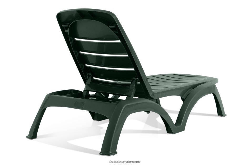 BATSI Gartenliege mit Stauraum und verstellbarer Rückenlehne 2 tlg. dunkelgrün dunkelgrün - Foto 5