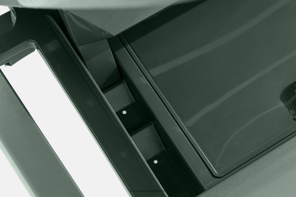 BATSI Gartenliege mit Stauraum und verstellbarer Rückenlehne 2 tlg. dunkelgrün dunkelgrün - Foto 14