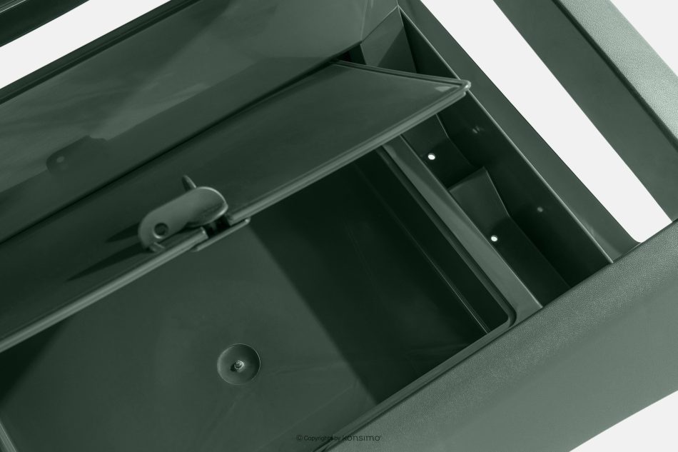 BATSI Gartenliege mit Stauraum und verstellbarer Rückenlehne 2 tlg. dunkelgrün dunkelgrün - Foto 16