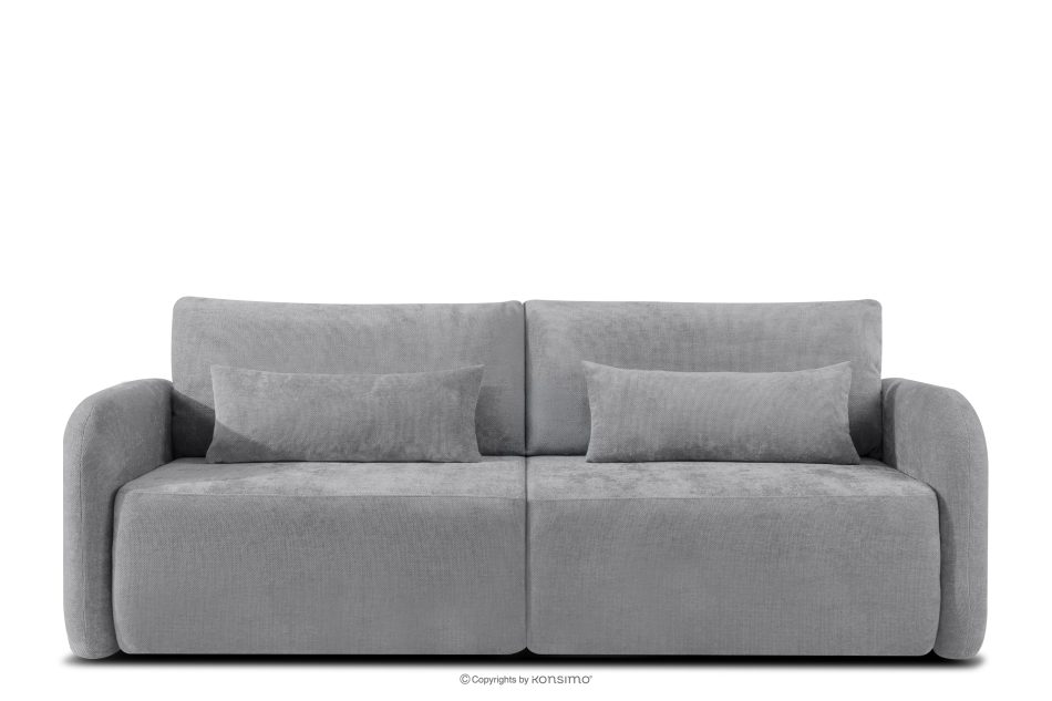CALICO Dreisitzer-Sofa mit abgerundeter Form aus einem grauen Gewebestoff grau - Foto 0