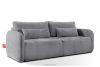 CALICO Dreisitzer-Sofa mit abgerundeter Form aus einem grauen Gewebestoff grau - Foto 3