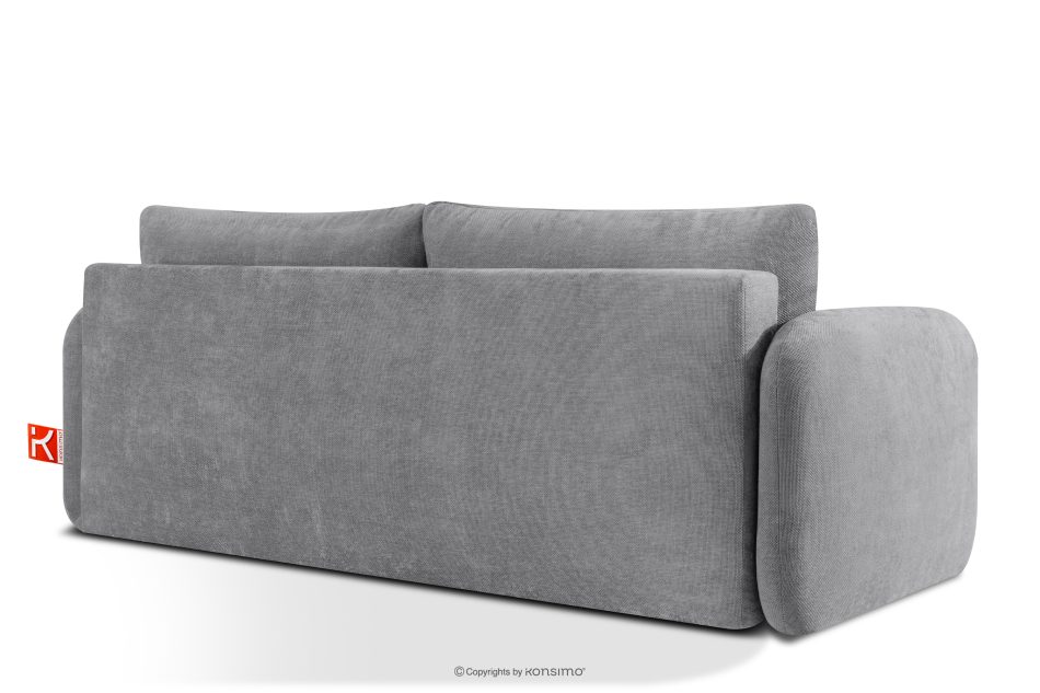 CALICO Dreisitzer-Sofa mit abgerundeter Form aus einem grauen Gewebestoff grau - Foto 3