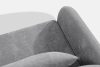 CALICO Dreisitzer-Sofa mit abgerundeter Form aus einem grauen Gewebestoff grau - Foto 6